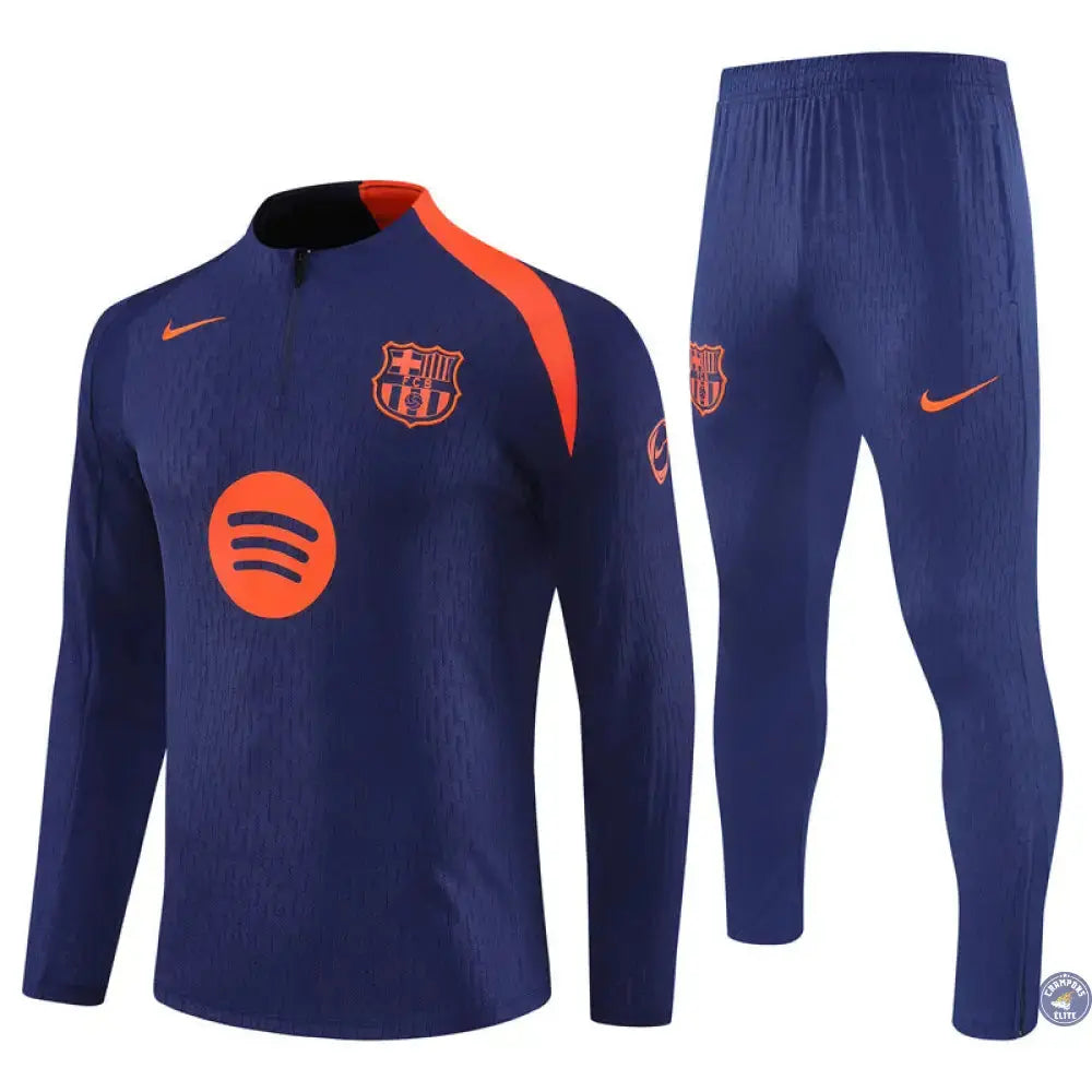 Survêtement d'entraînement demi-zip - Barcelone 2025/2026 - Bleu/Orange