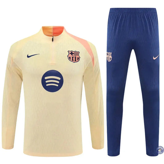 Survêtement d'entraînement demi-zip - Barcelone 2025/2026 - Jaune Clair/Rose/Bleu Marine