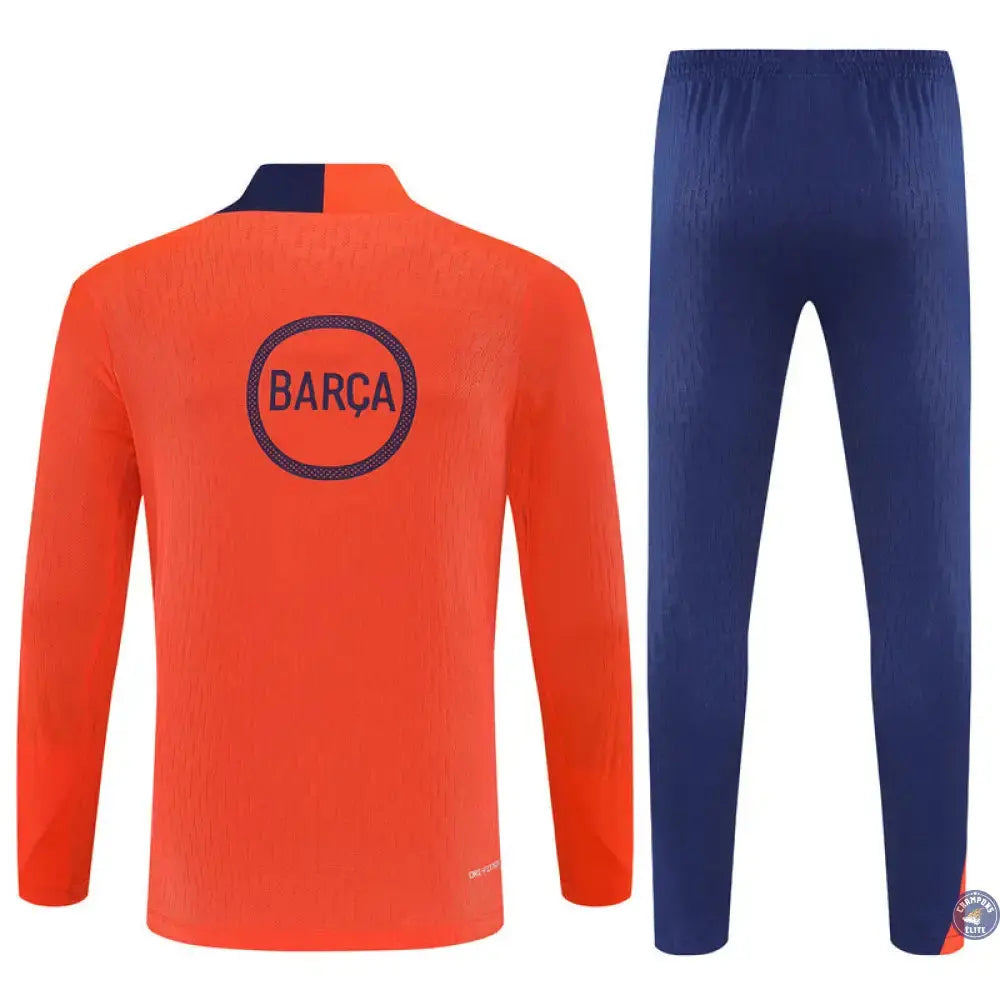 Survêtement d'entraînement demi-zip - Barcelone 2025/2026 - Orange/Bleu