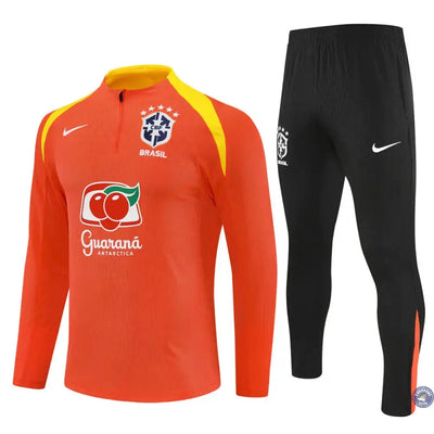 Survêtement d'entraînement demi-zip - Brésil 2025/2026 - Orange/Noir/Jaune