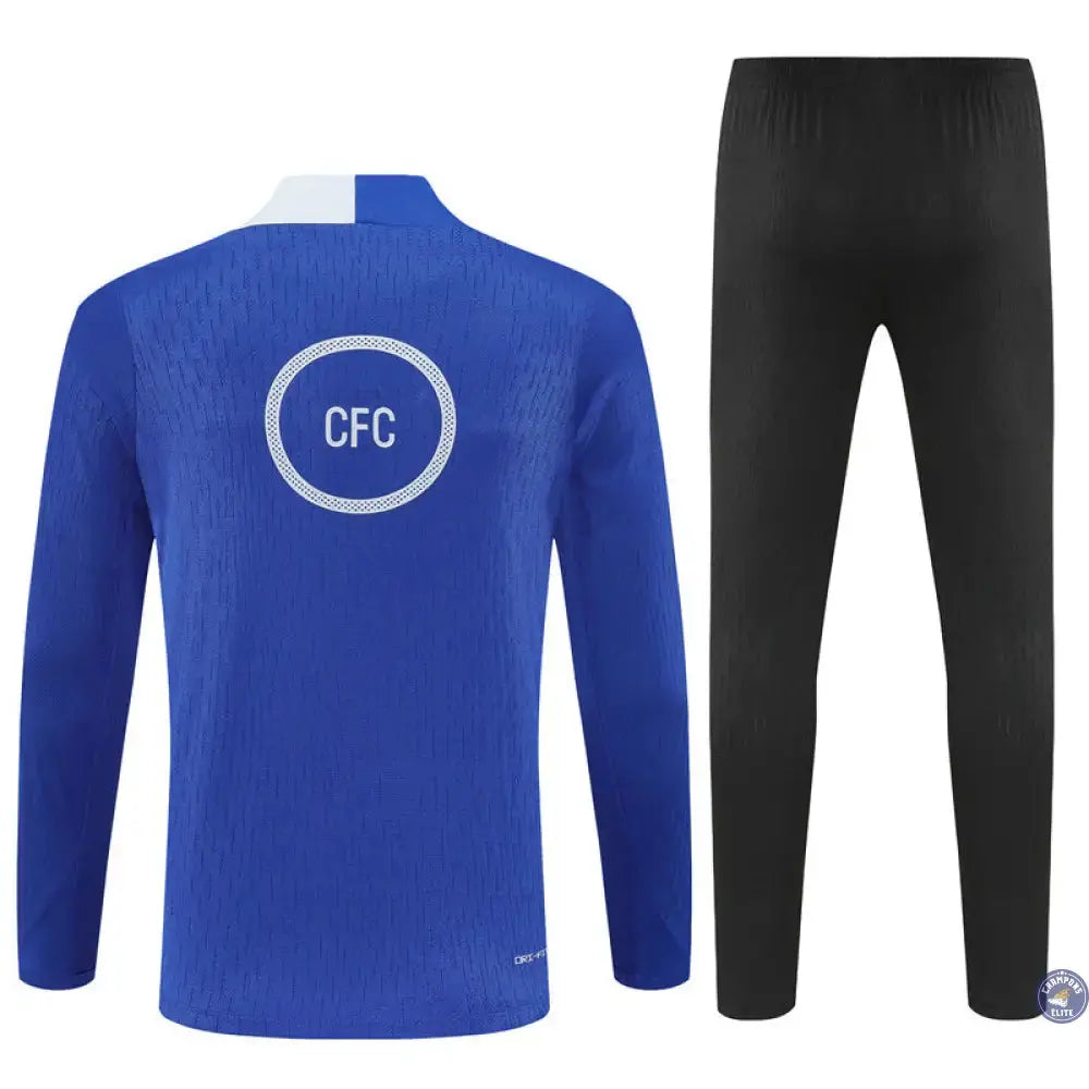 Survêtement d'entraînement demi-zip - Chelsea 2025/2026 - Bleu/Blanc/Noir