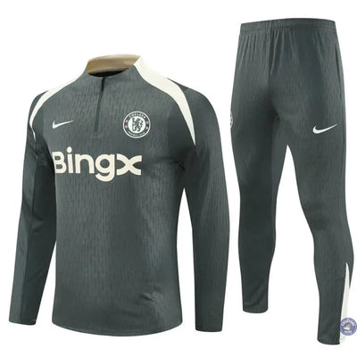Survêtement d'entraînement demi-zip - Chelsea 2025/2026 - Kaki/Beige
