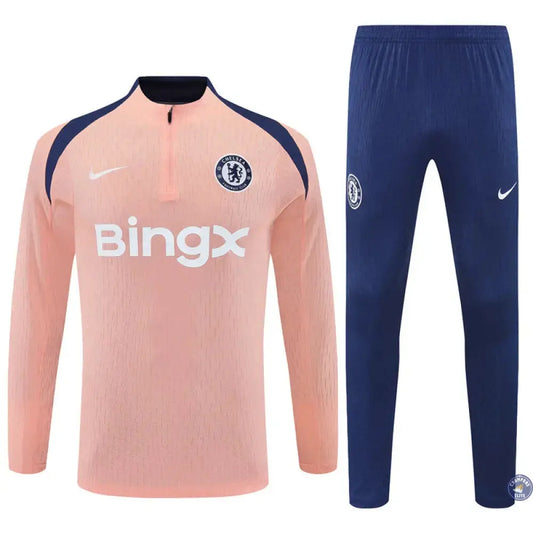 Survêtement d'entraînement demi-zip - Chelsea 2025/2026 - Rose/Bleu Marine