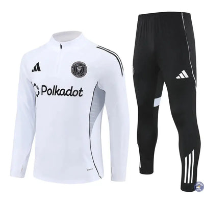 Survêtement d'entraînement demi-zip - Inter Miami 2025/2026 - Blanc/Noir