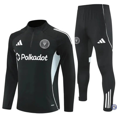 Survêtement d'entraînement demi-zip - Inter Miami 2025/2026 - Noir/Gris Bleuté/Blanc