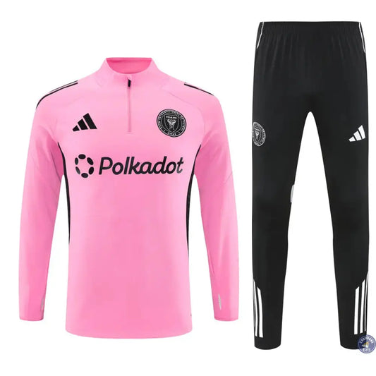 Survêtement d'entraînement demi-zip - Inter Miami 2025/2026 - Rose/Noir/Blanc