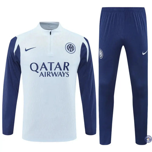 Survêtement d'entraînement demi-zip - Inter Milan 2025/2026 - Gris Bleuté/Bleu Marine