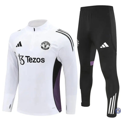 Survêtement d'entraînement demi-zip - Manchester 2025/2026 - Blanc/Noir/Violet