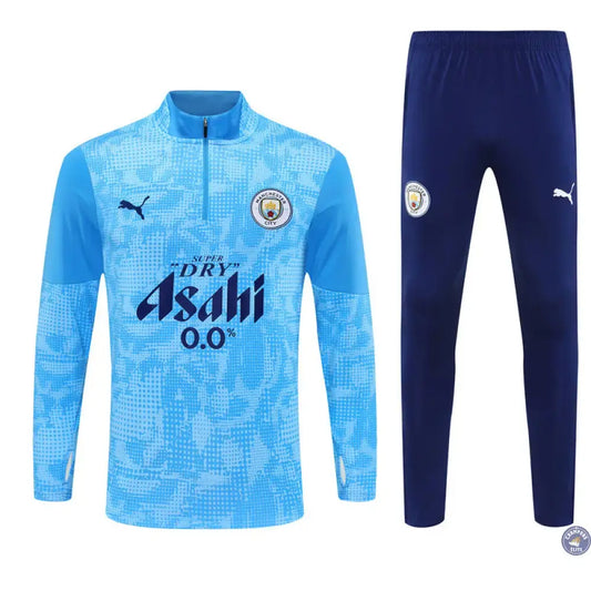Survêtement d'entraînement demi-zip - Manchester City 2025/2026 - Bleu/Bleu Ciel
