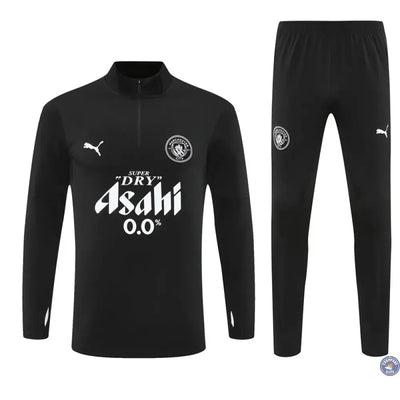 Survêtement d'entraînement demi-zip - Manchester City 2025/2026 - Noir/Blanc