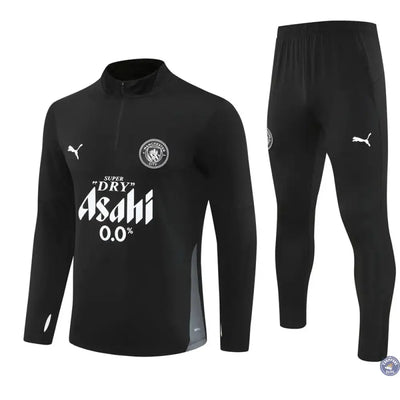 Survêtement d'entraînement demi-zip - Manchester City 2025/2026 - Noir/Blanc