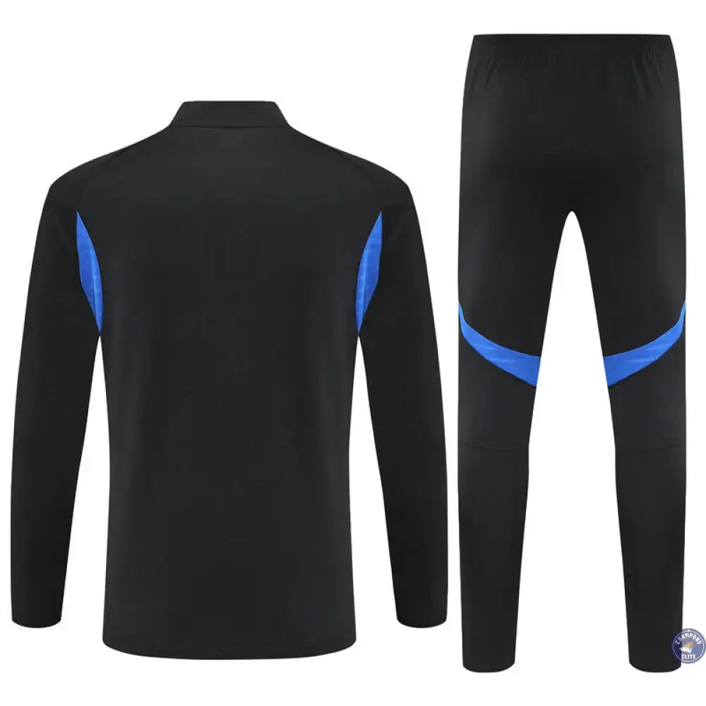 Survêtement d'entraînement demi-zip - Manchester United 2025/2026 - Noir/Bleu/Jaune