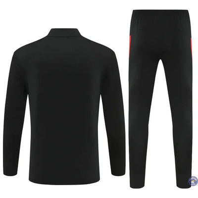 Survêtement d'entraînement demi-zip - Portugal 2025/2026 - Noir/Rouge