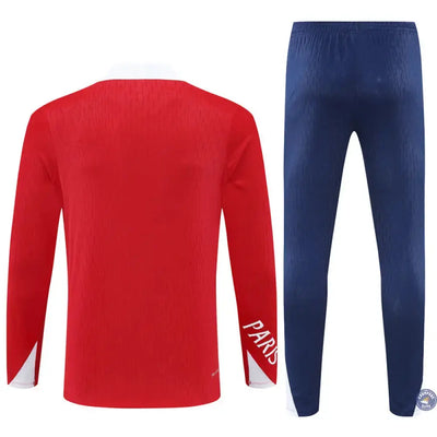 Survêtement d'entraînement demi-zip - PSG 2025/2026 - Rouge/Bleu Marine/Blanc