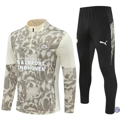 Survêtement d'entraînement demi-zip - PSV 2025/2026 - Beige/Kaki/Noir/Blanc