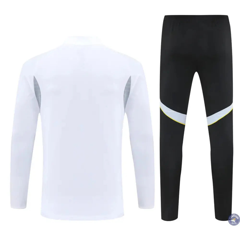 Survêtement d'entraînement demi-zip - Real Madrid 2025/2026 - Blanc/Noir/Gris/Jaune