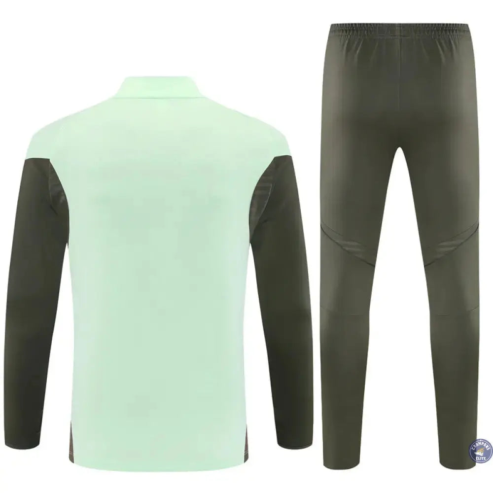 Survêtement d'entraînement demi-zip - Real Madrid 2025/2026 - Bleu Turquoise/Kaki