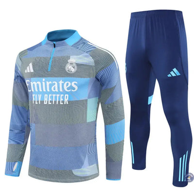 Survêtement d'entraînement demi-zip - Real Madrid 2025/2026 - Gris/Bleu/Bleu Marine