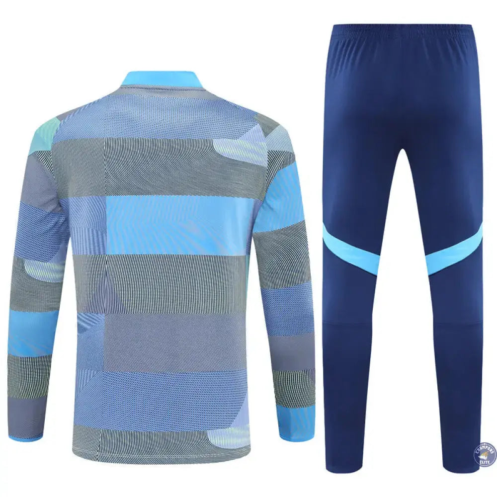 Survêtement d'entraînement demi-zip - Real Madrid 2025/2026 - Gris/Bleu/Bleu Marine