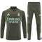 Survêtement d'entraînement demi-zip - Real Madrid 2025/2026 - Kaki/Bleu Turquoise