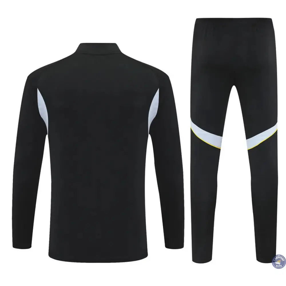 Survêtement d'entraînement demi-zip - Real Madrid 2025/2026 - Noir/Gris/Jaune/Blanc