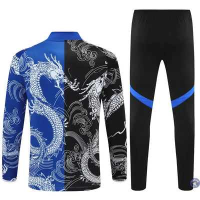 Survêtement d'entraînement demi-zip - Real Madrid 2025/2026 - Version Dragon Bleu/Noir