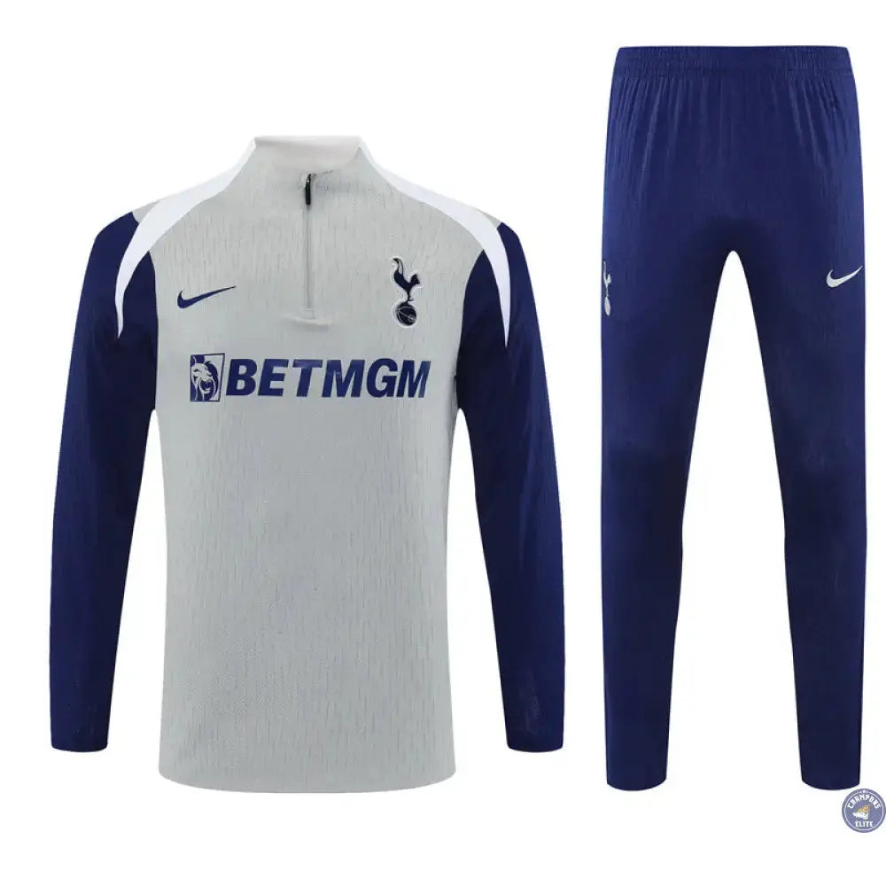 Survêtement d'entraînement demi-zip - Tottenham 2025/2026 - Gris/Bleu/Blanc