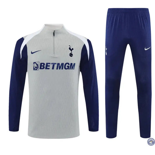 Survêtement d'entraînement demi-zip - Tottenham 2025/2026 - Gris/Bleu/Blanc