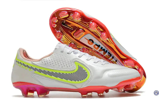 Tiempo 9 Elite FG Blanc Multicouleur