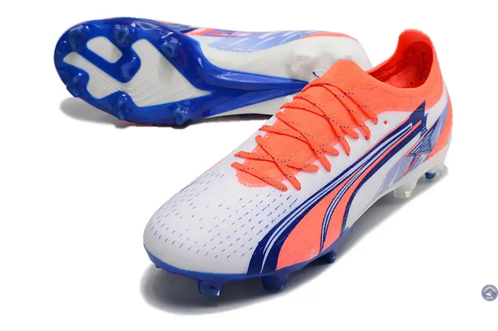 Ultra Ultimate FG Firm Ground - Blanc/Bleu/Orange