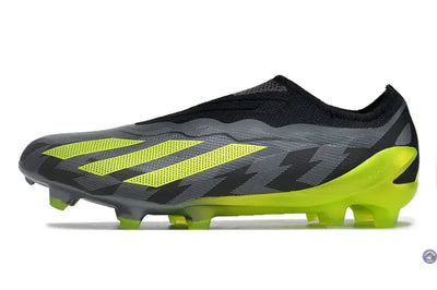 X Crazyfast Elite Laceless FG Crazycharged - Noir/Jaune/Gris ÉDITION LIMITÉE
