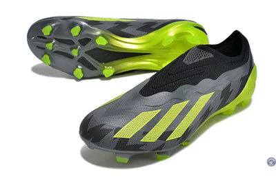 X Crazyfast Elite Laceless FG Crazycharged - Noir/Jaune/Gris ÉDITION LIMITÉE