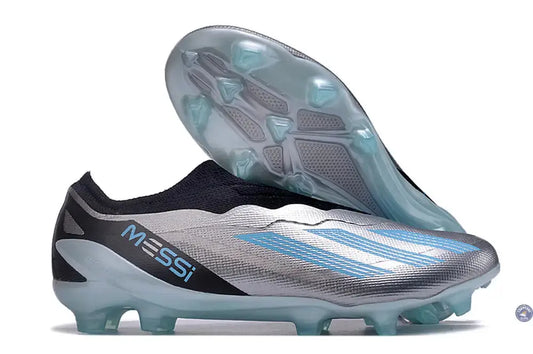 X Crazyfast Elite Laceless FG x Messi Infinito - Argenté/Bliss Blue/Noir