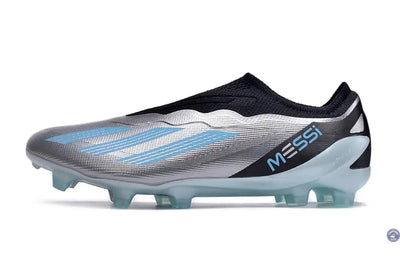 X Crazyfast Elite Laceless FG x Messi Infinito - Argenté/Bliss Blue/Noir