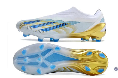 X Crazyfast Elite Laceless FG x Messi 'Las Estrellas' - Blanc/Bleu/Or