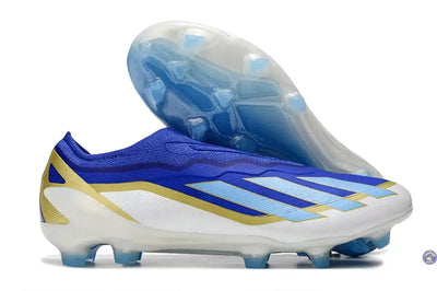 X Crazyfast Elite Laceless FG x Messi Spark Gen10s - Bleu/Blue Burst/Blanc