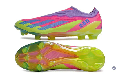 X Crazyfast Elite Laceless FG x SON - 'South Korea Nightlife' Rose/Jaune/Violet