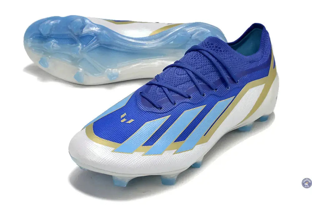 X Crazyfast Messi Elite FG Spark Gen10s - Bleu/Blue Burst/Blanc
