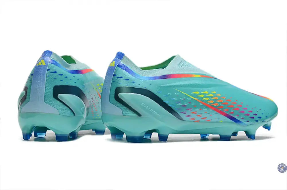 X Speedportal Elite Laceless FG Al Rihla - Turquoise/Bleu/Jaune